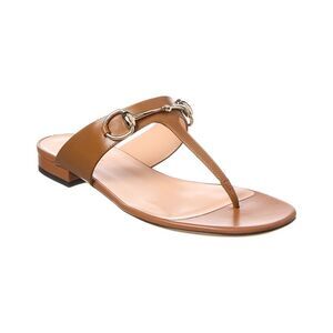 Gucci Horsebit Leather Sandal, Brown